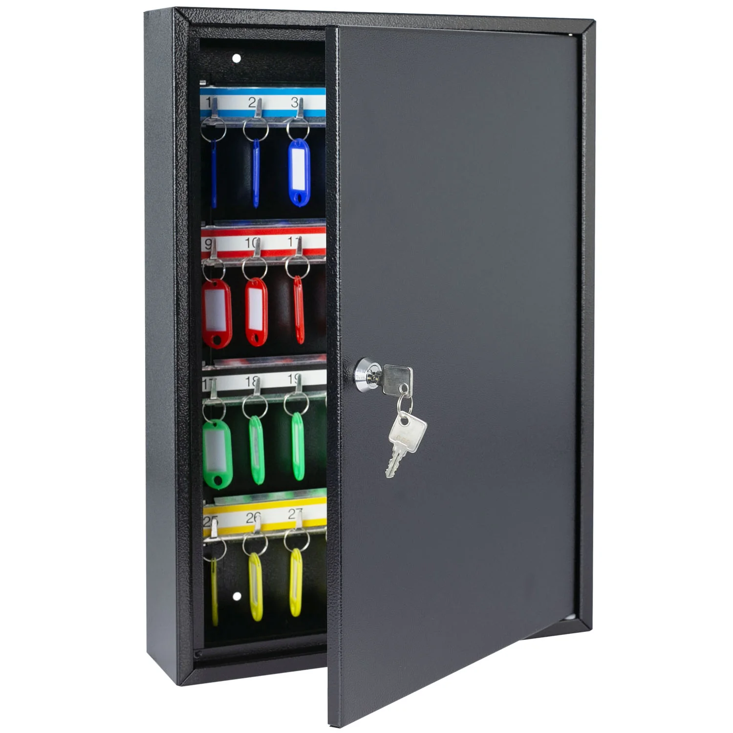 Schlüsselschrank groß aus Stahl, abschließbarer Schlüsselkasten für Büro, Verwaltung oder Fuhrpark, HMF, 13500, 42-1170 Schlüsselhaken - Image 14