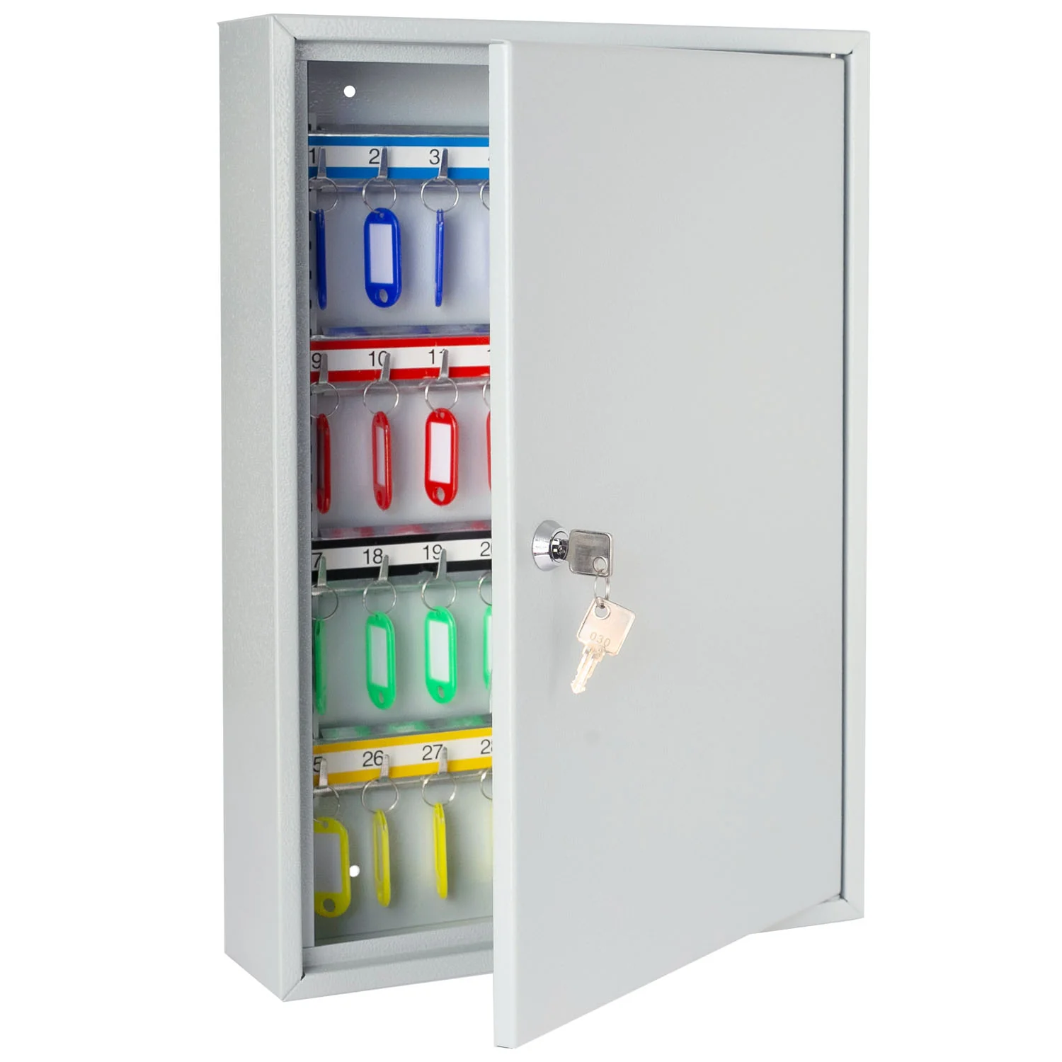 Schlüsselschrank groß aus Stahl, abschließbarer Schlüsselkasten für Büro, Verwaltung oder Fuhrpark, HMF, 13500, 42-1170 Schlüsselhaken - Image 21