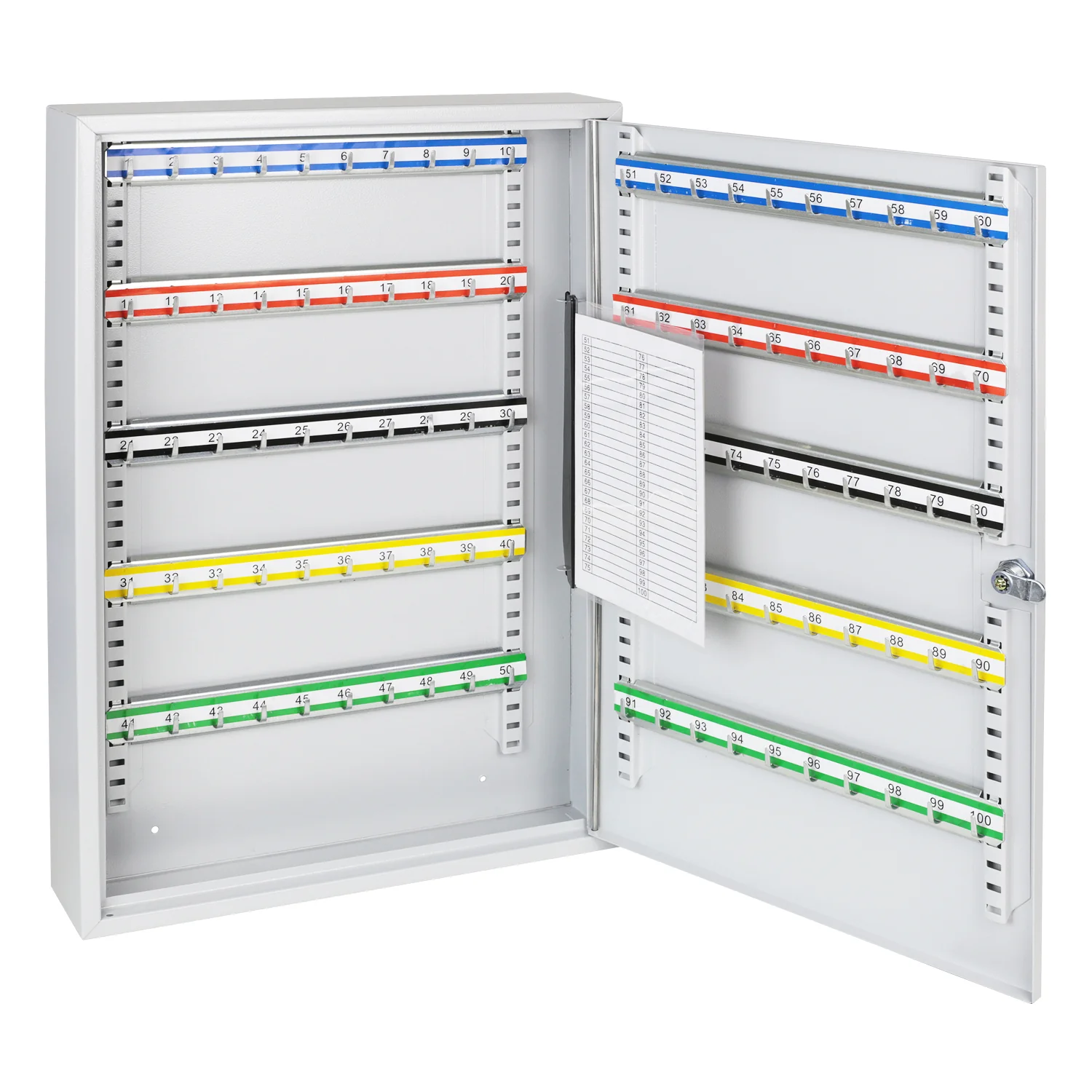 Schlüsselschrank groß aus Stahl, abschließbarer Schlüsselkasten für Büro, Verwaltung oder Fuhrpark, HMF, 13500, 42-1170 Schlüsselhaken - Image 29