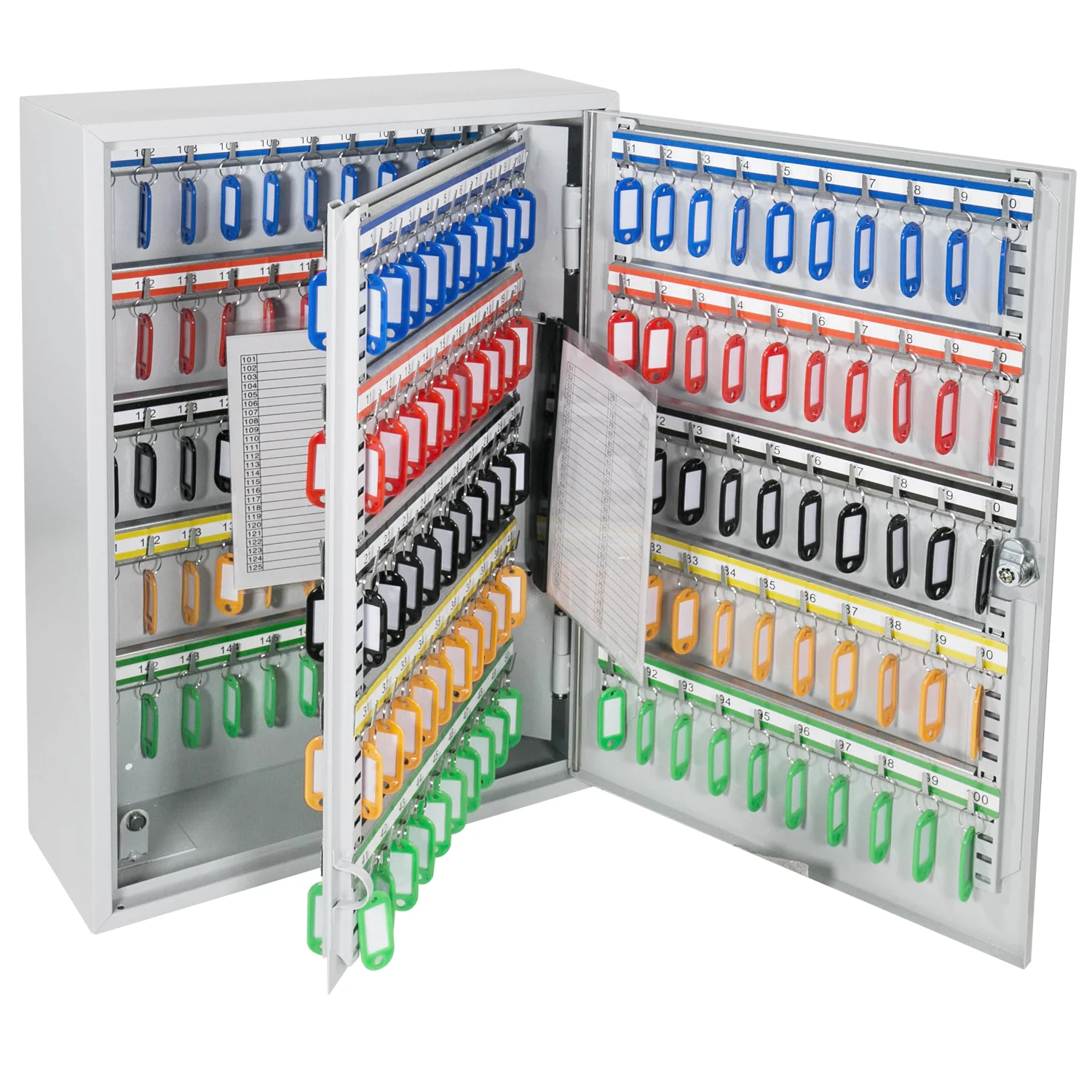 Schlüsselschrank groß aus Stahl, abschließbarer Schlüsselkasten für Büro, Verwaltung oder Fuhrpark, HMF, 13500, 42-1170 Schlüsselhaken - Image 34