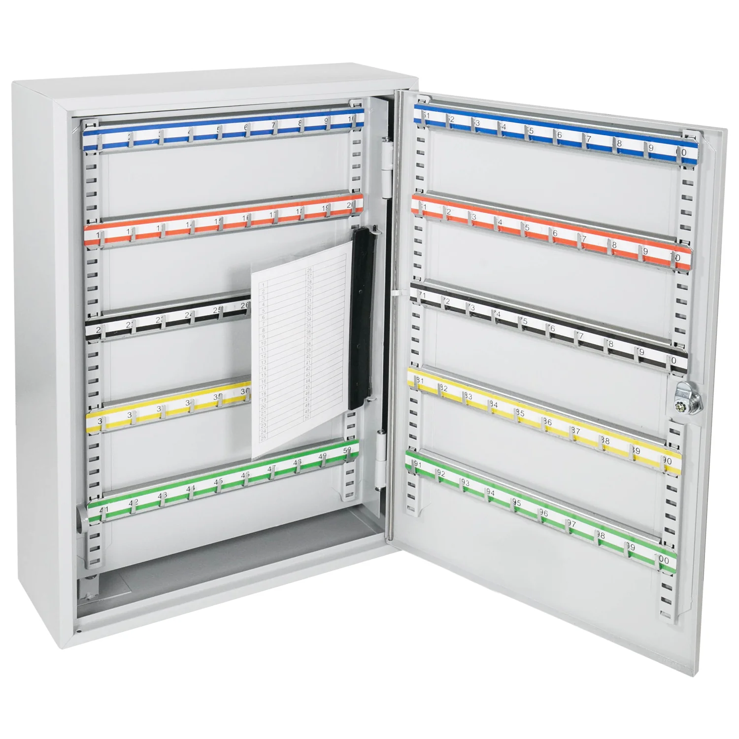 Schlüsselschrank groß aus Stahl, abschließbarer Schlüsselkasten für Büro, Verwaltung oder Fuhrpark, HMF, 13500, 42-1170 Schlüsselhaken - Image 38