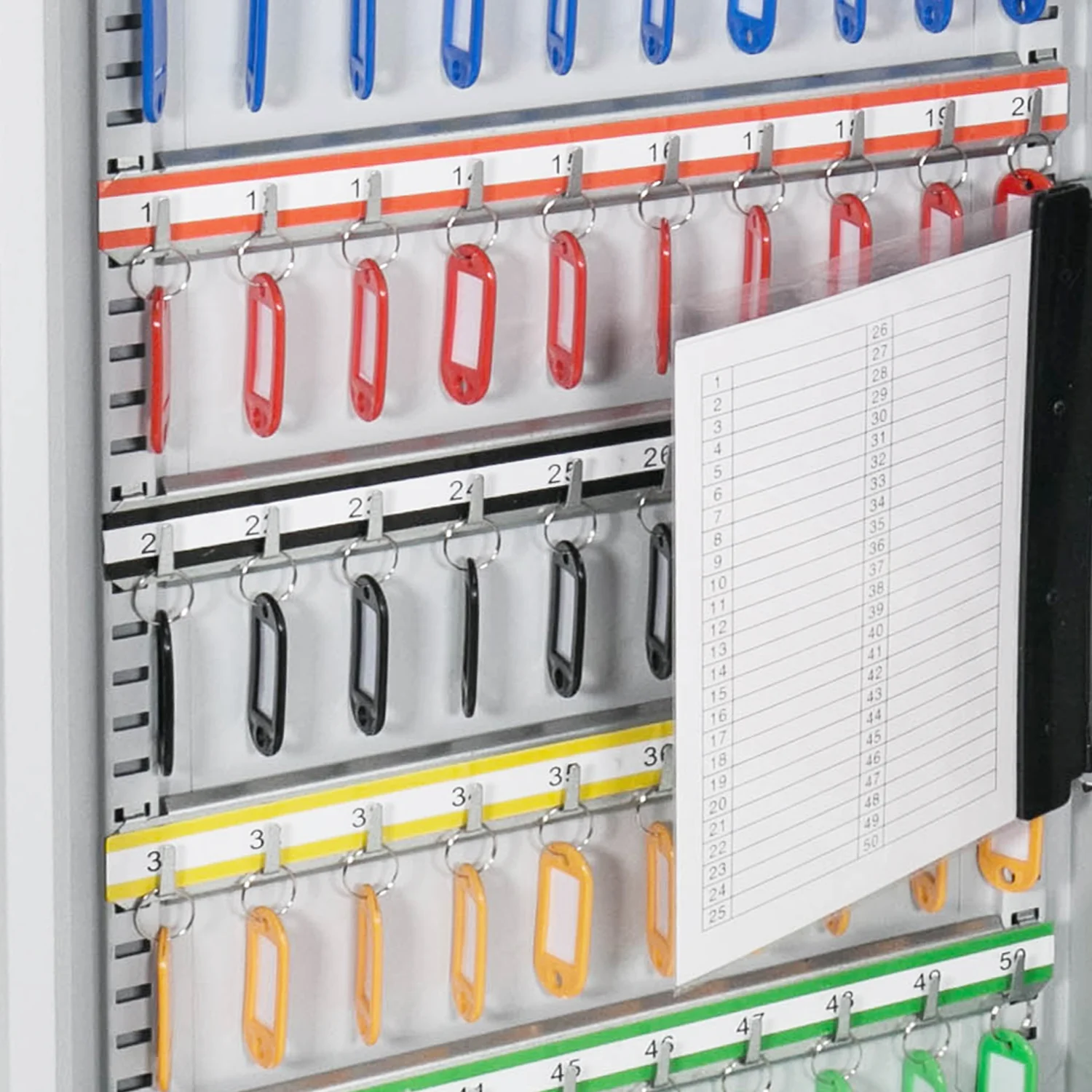 Schlüsselschrank groß aus Stahl, abschließbarer Schlüsselkasten für Büro, Verwaltung oder Fuhrpark, HMF, 13500, 42-1170 Schlüsselhaken - Image 41
