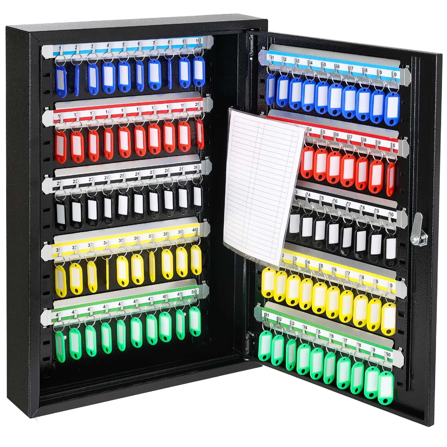 Schlüsselschrank groß aus Stahl, abschließbarer Schlüsselkasten für Büro, Verwaltung oder Fuhrpark, HMF, 13500, 42-1170 Schlüsselhaken - Image 64