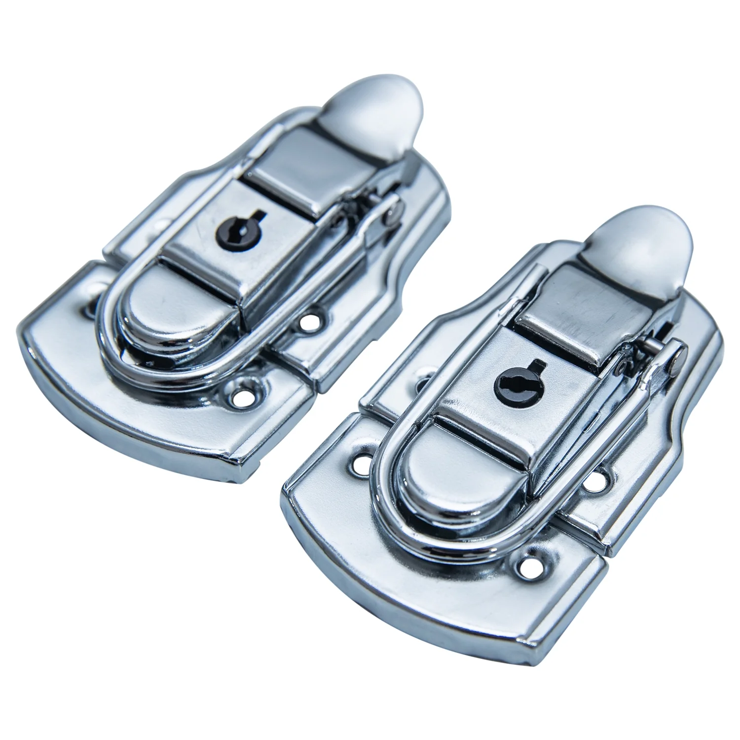 Spannverschluss mit Schloss, 2 Stück, HMF 14985-09, 45 x 75 mm, Silber verzinkt - Image 3