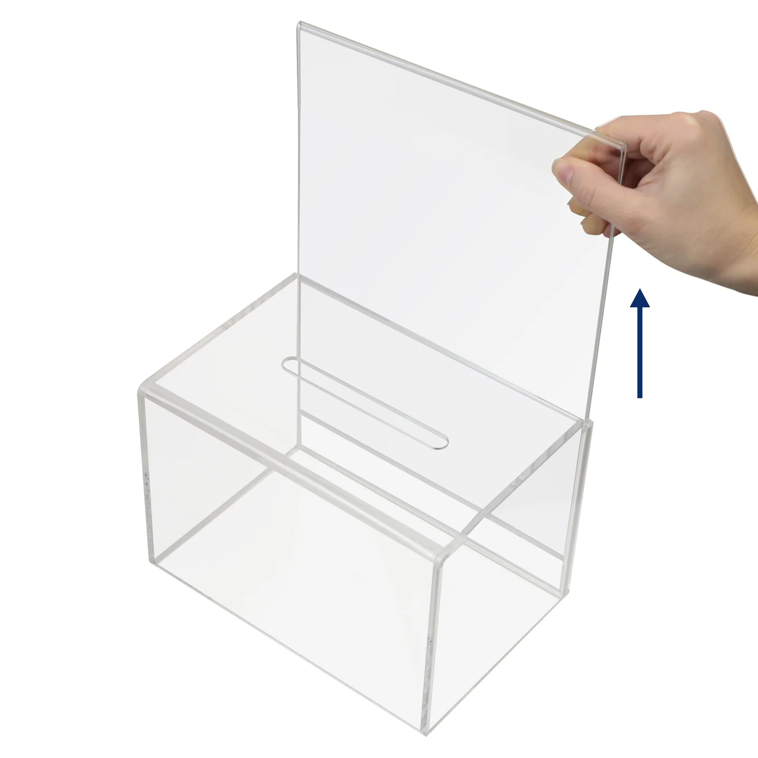 Spendenbox Acryl Din A4 Blatteinschub, HMF 46916, 22 x 15 x 31 cm - Image 4