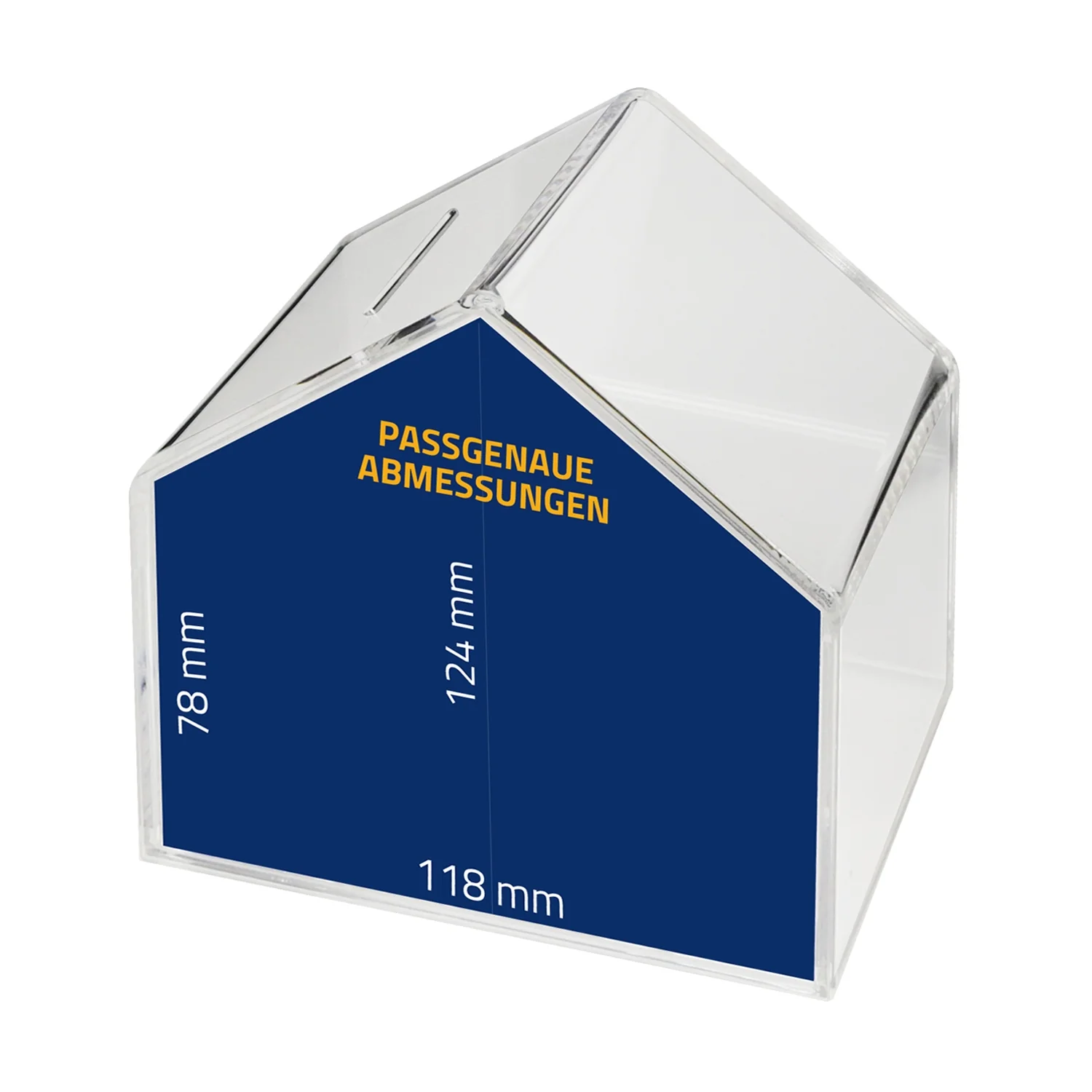 Spendenbox Haus Acryl, HMF 46911, 13,8 x 9 x 12,5 cm - Image 7