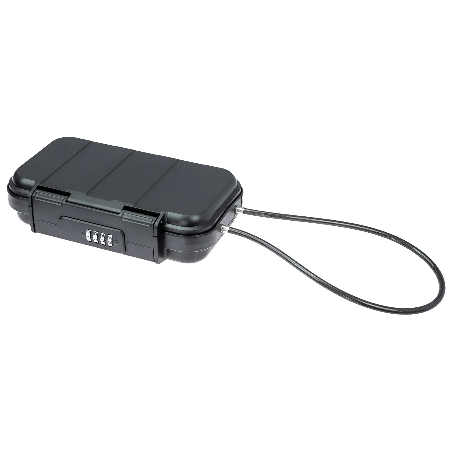 Tragbarer Safe mit Zahlenschloss, wasserdichter Mini Tresor mit Drahtseil, HMF 318-02, 23,5 x 14,5 x 5,8 cm - Image 5