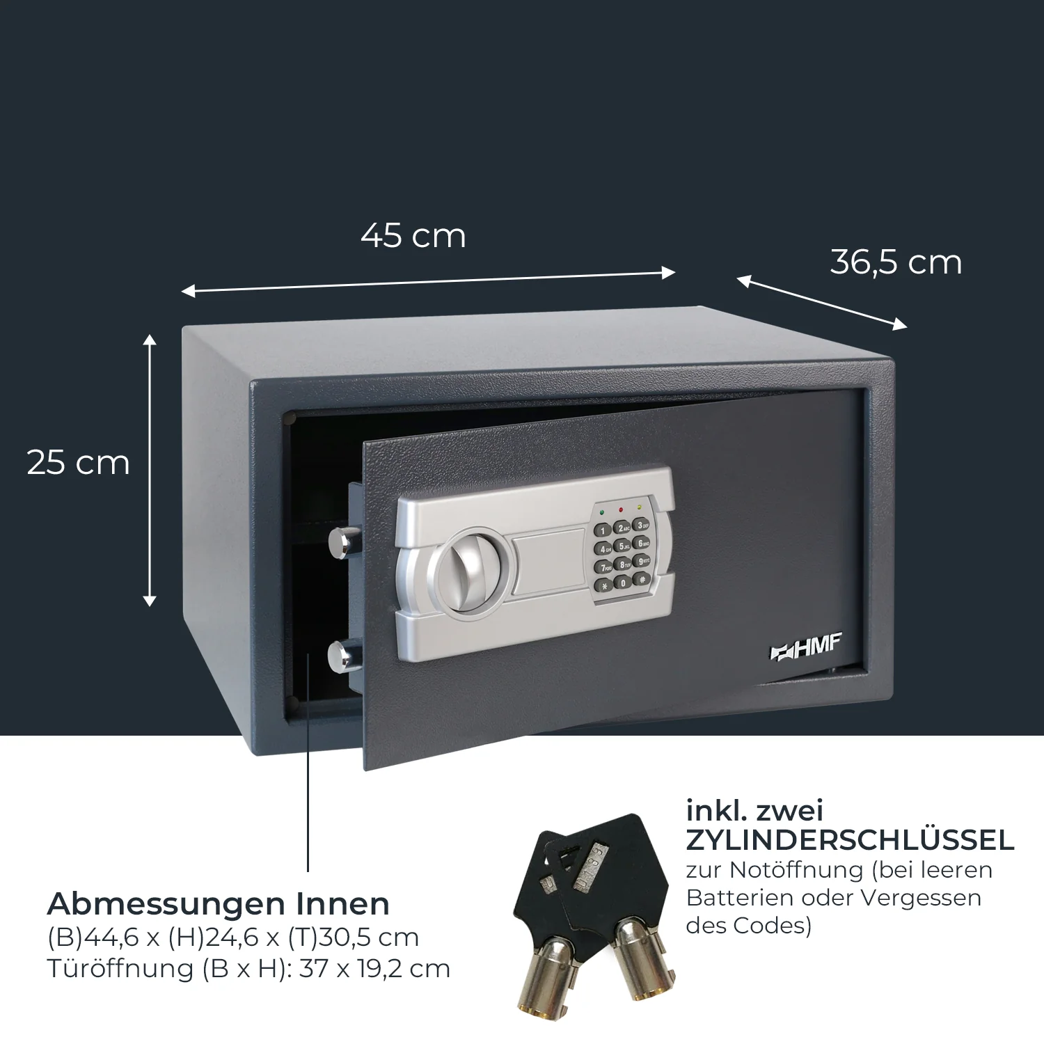 Tresor für Zuhause, Hotel oder Büro, Möbeltresor mit Zahlenschloss, HMF 46120 - Image 32