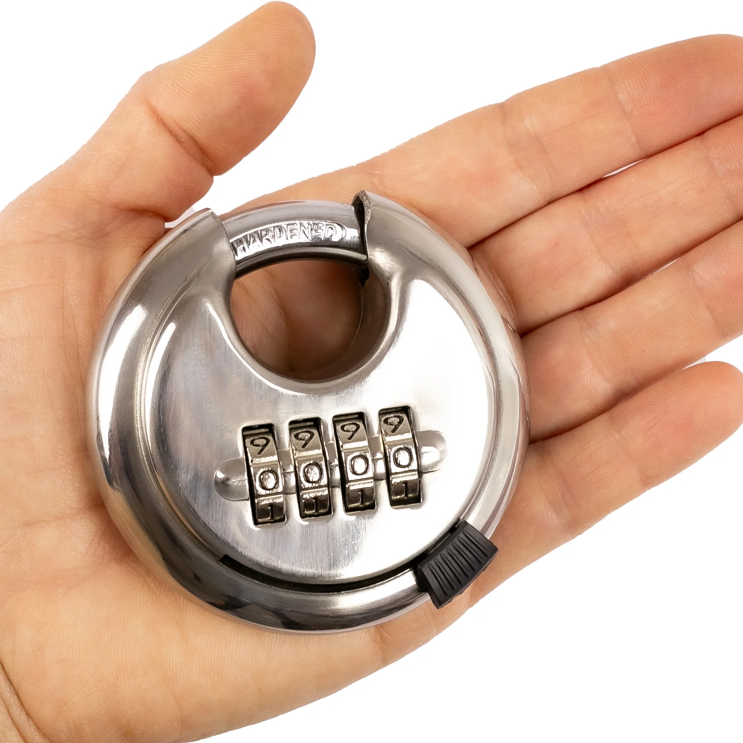 Vorhängeschloss, Rundschloss, 4er Zahlenkombination, HMF 3502-09, 7 x 7 x 2,4 cm - Image 5