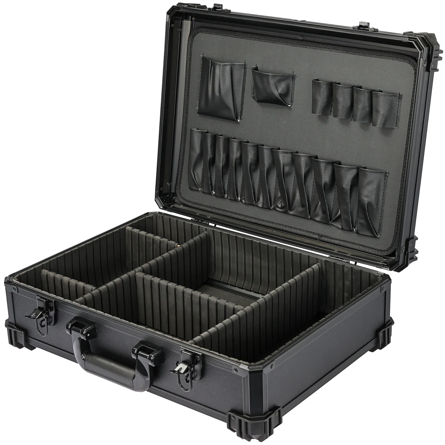 Werkzeugkoffer leer, HMF 15700, 46 x 33 x 15 cm Schwarz - Image 10