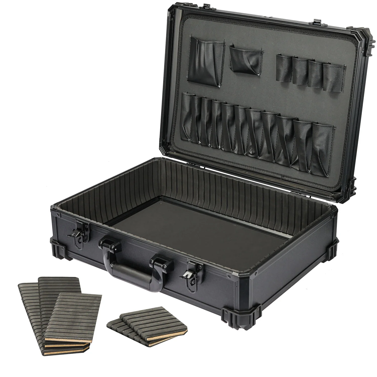 Werkzeugkoffer leer, HMF 15700, 46 x 33 x 15 cm Schwarz - Image 11