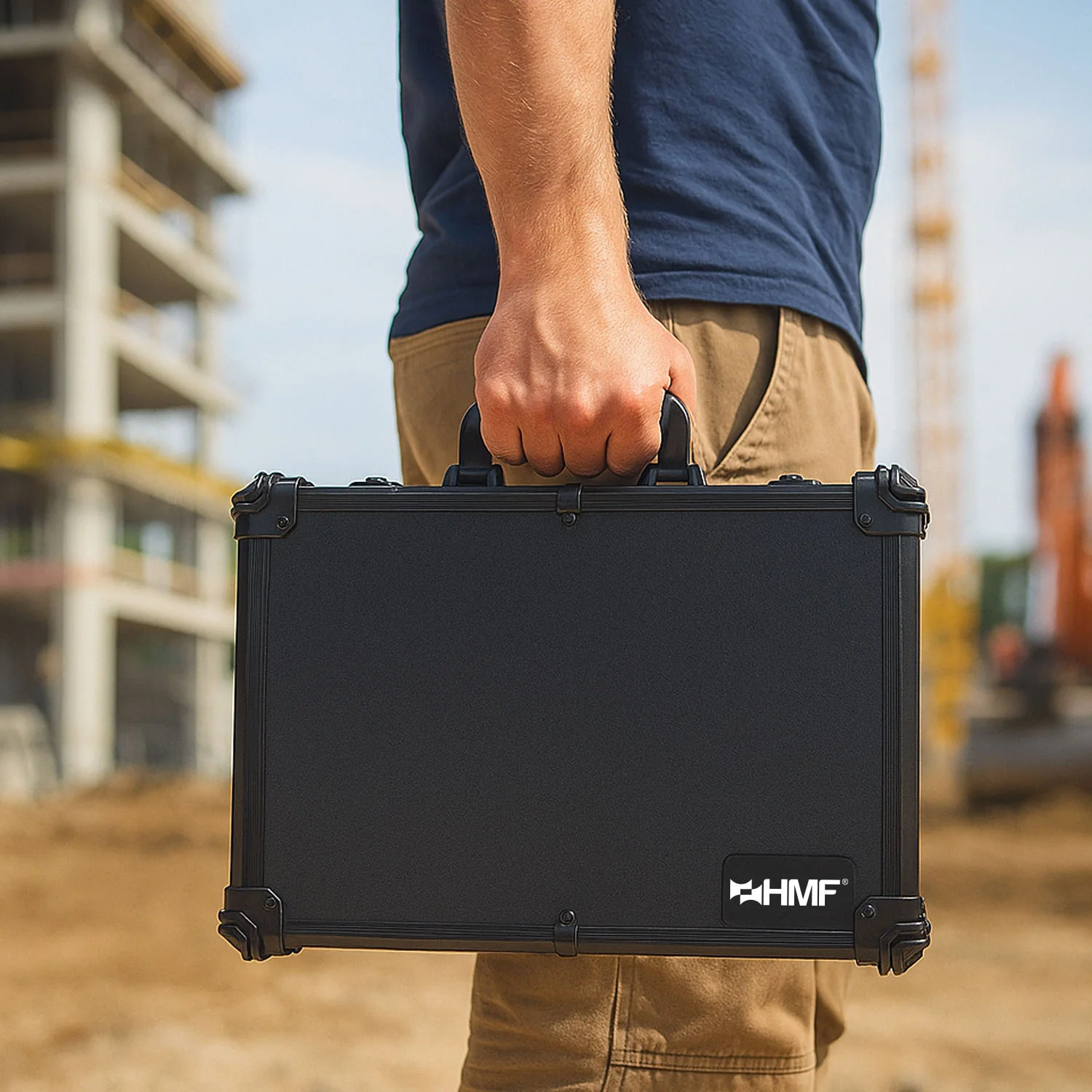 Werkzeugkoffer leer, HMF 15700, 46 x 33 x 15 cm Schwarz - Image 15