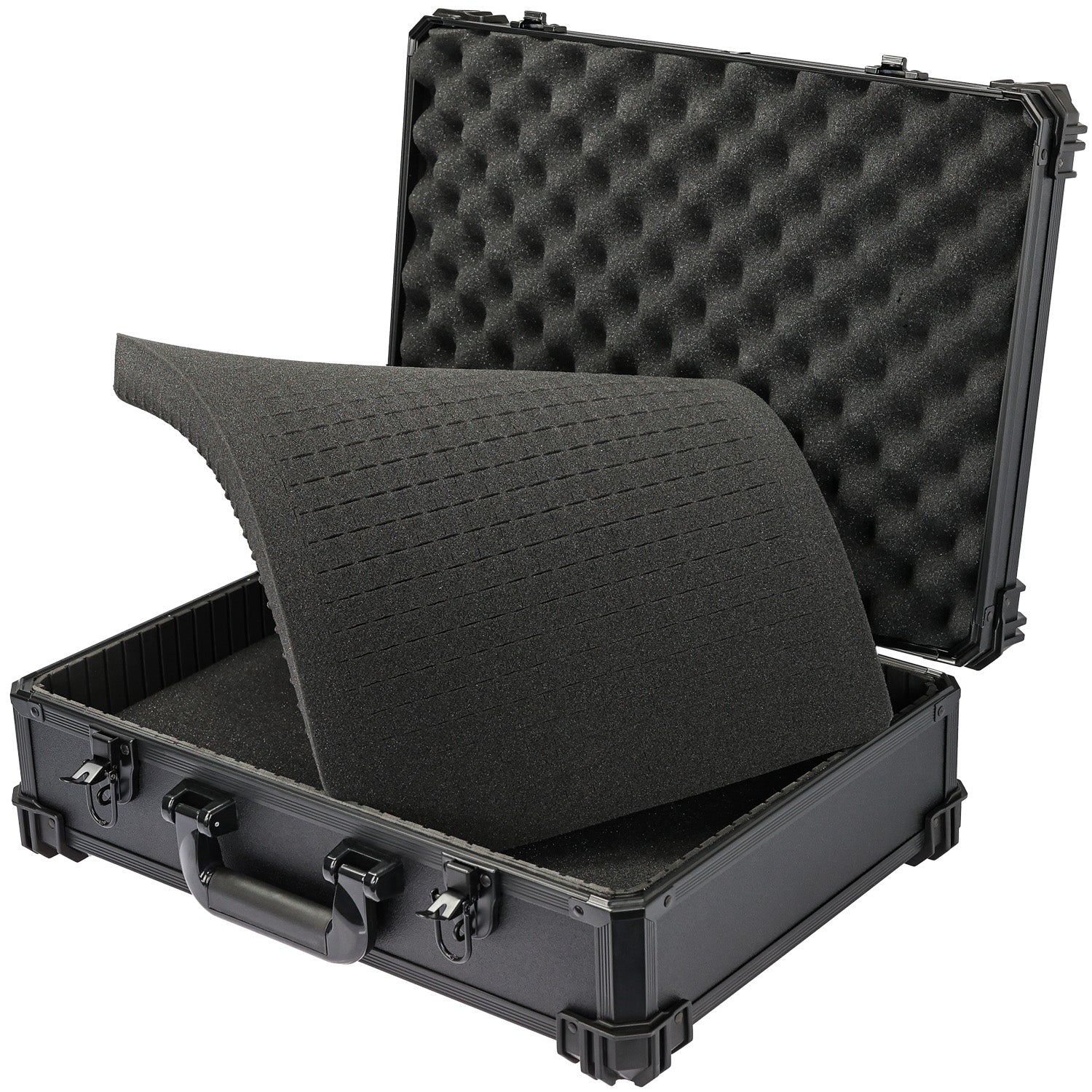 Werkzeugkoffer leer, HMF 15700, 46 x 33 x 15 cm Schwarz - Image 5