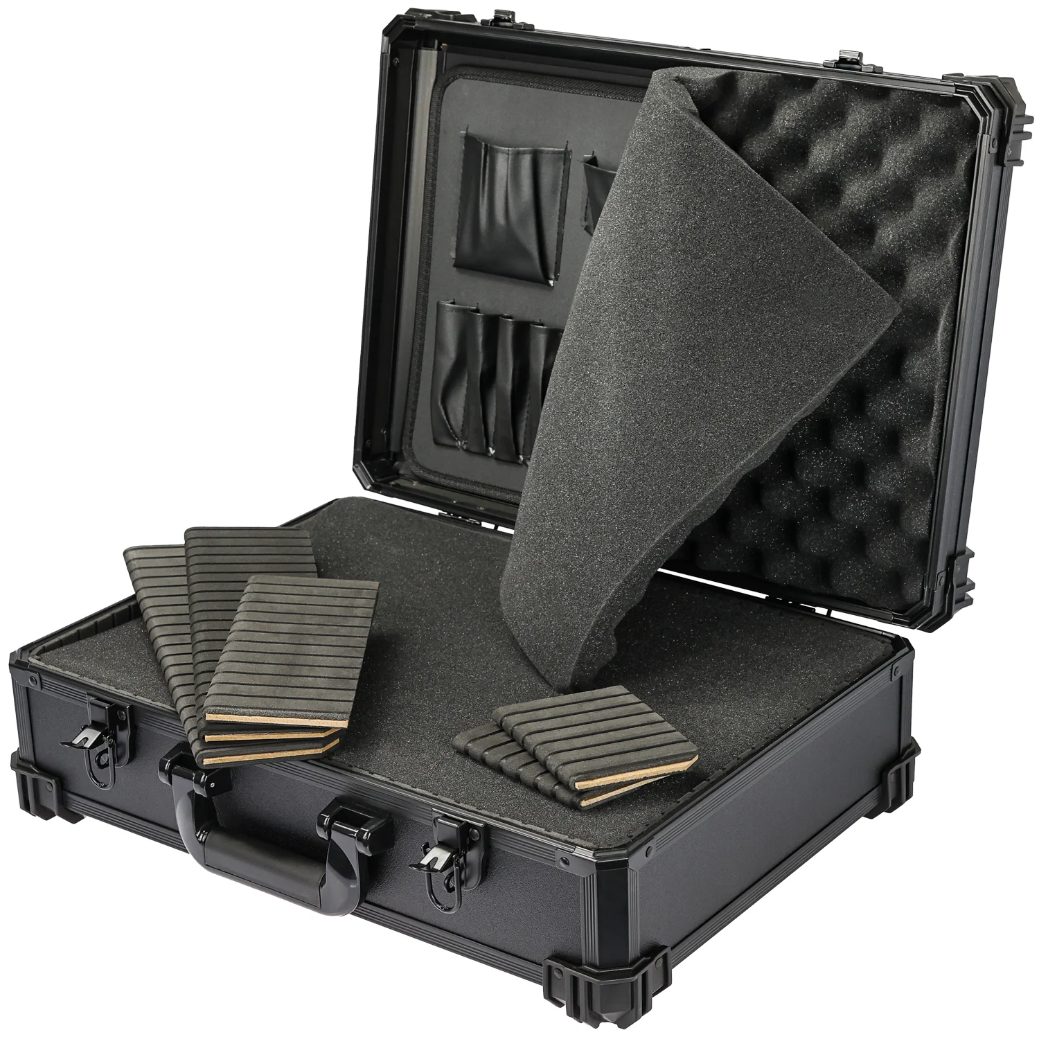 Werkzeugkoffer leer, HMF 15700, 46 x 33 x 15 cm Schwarz - Image 8