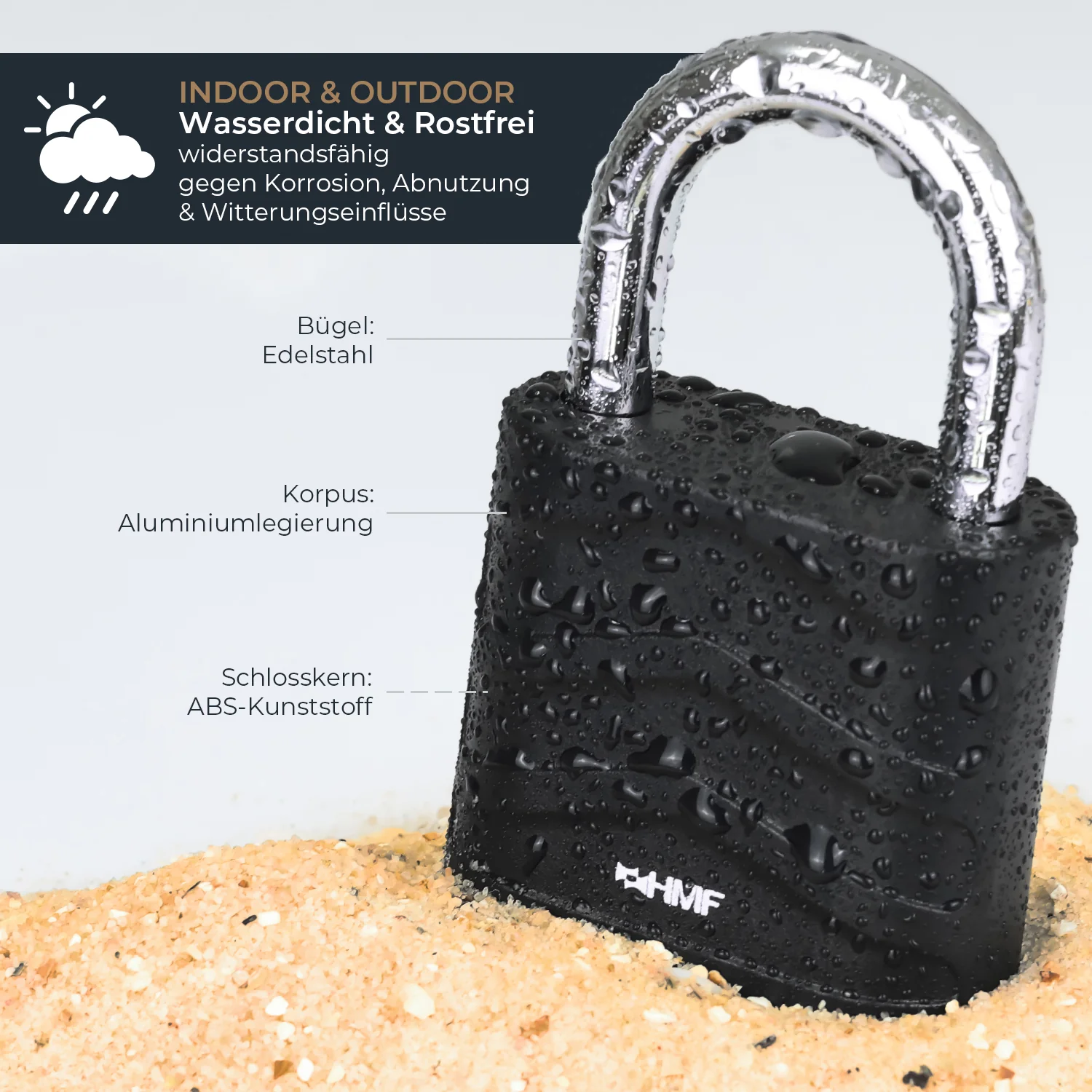 Zahlenschloss Vorhängeschloss, robustes Schloss mit 4-stelligem Zahlencode - Image 21