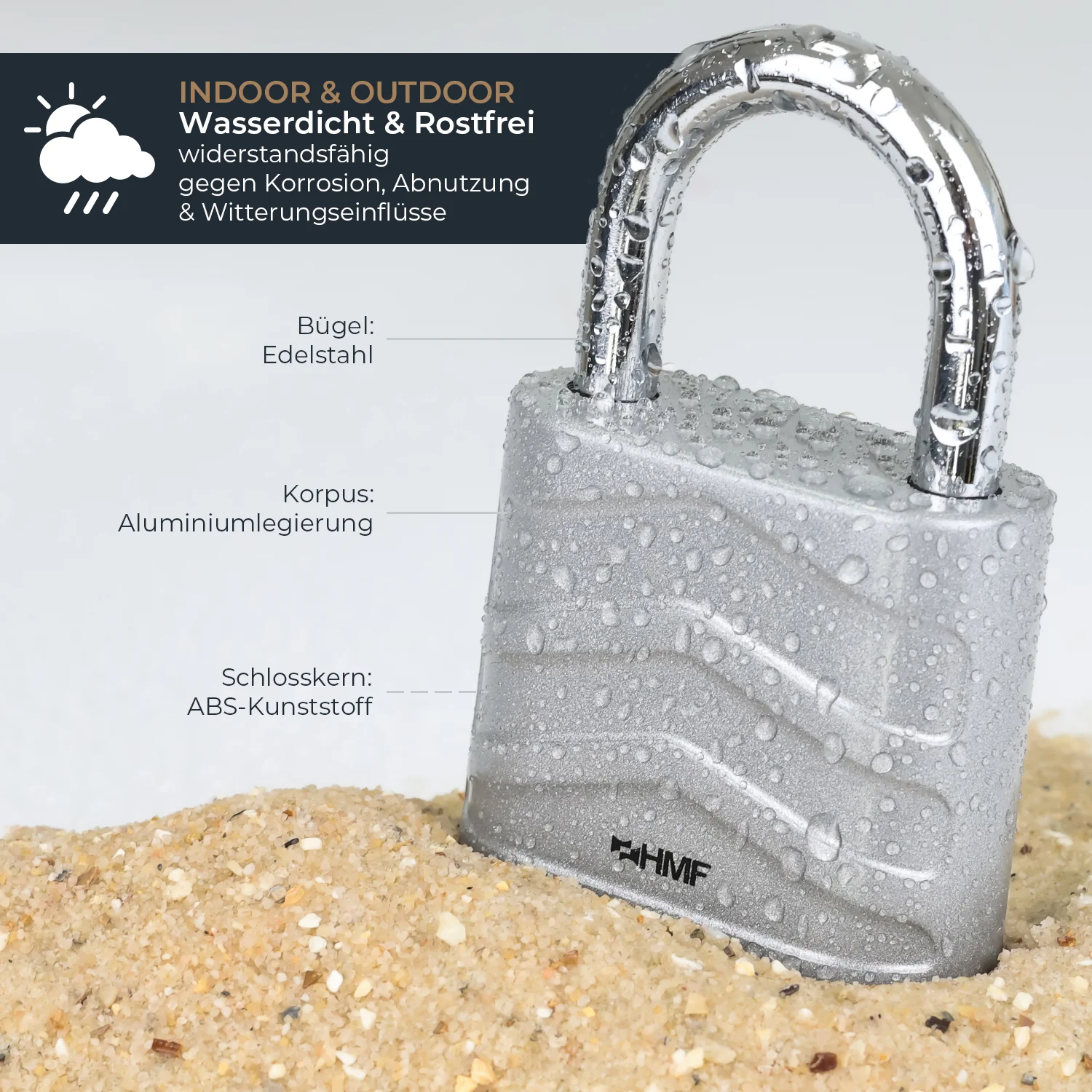 Zahlenschloss Vorhängeschloss, robustes Schloss mit 4-stelligem Zahlencode - Image 30