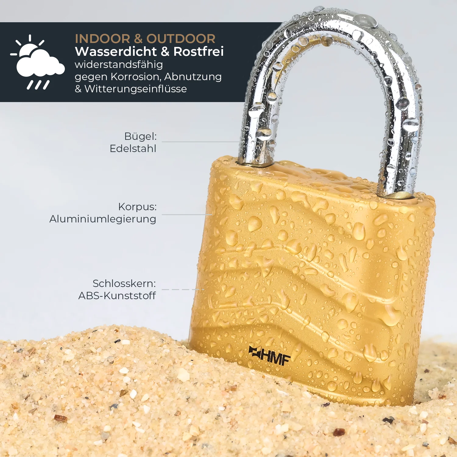 Zahlenschloss Vorhängeschloss, robustes Schloss mit 4-stelligem Zahlencode - Image 39