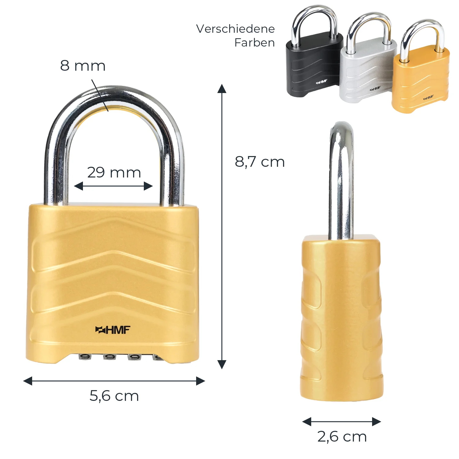 Zahlenschloss Vorhängeschloss, robustes Schloss mit 4-stelligem Zahlencode - Image 41